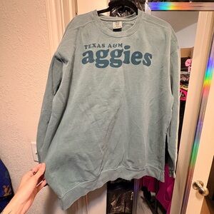 Comfort Colors Texas A&M Aggies Green Sweater